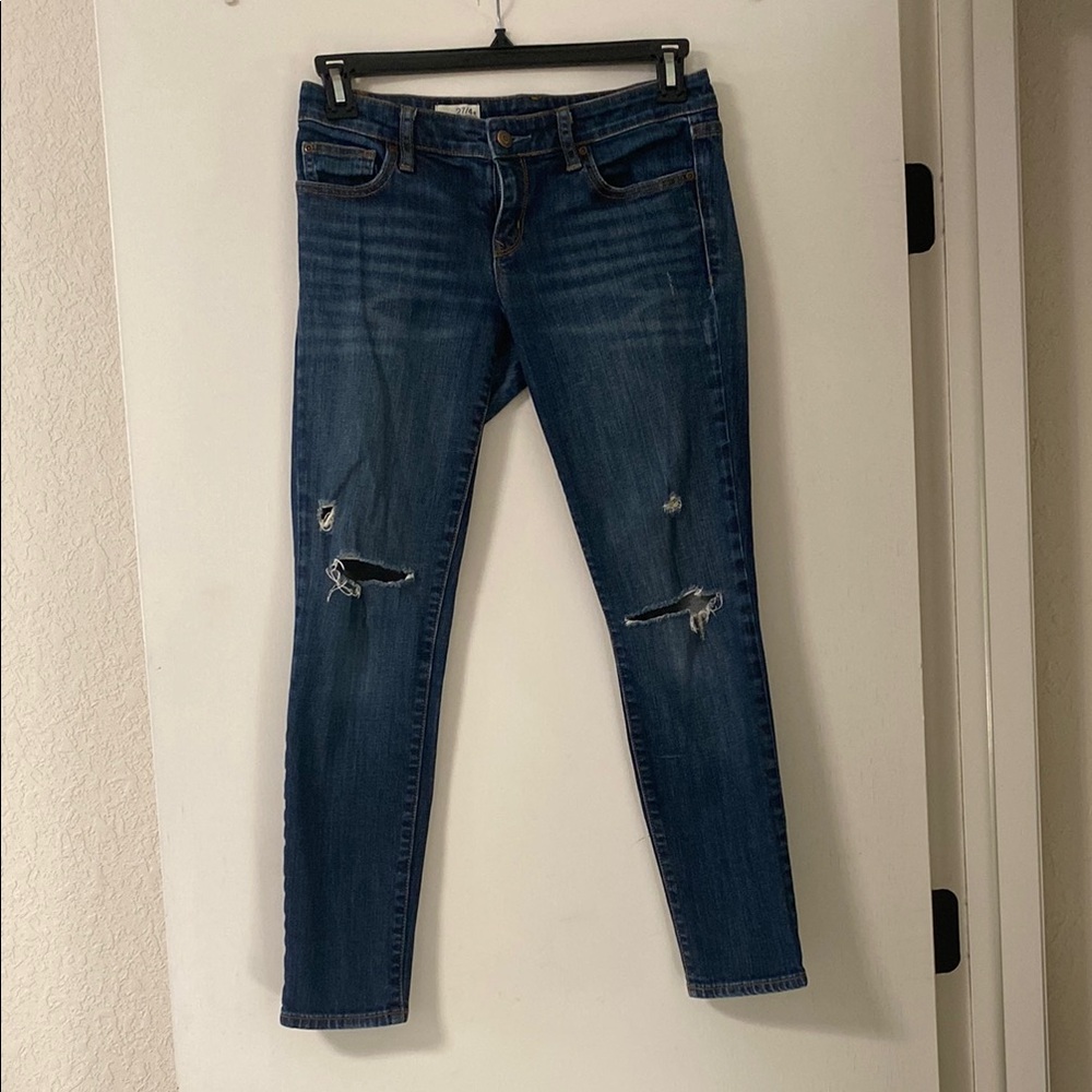 Women's Blue Distressed Jeans